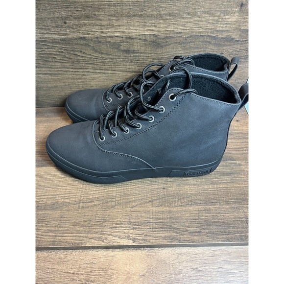 NWB Sun + Stone Mens Gunner Faux-Leather Lace Up Boots Black 9.5M main image 11